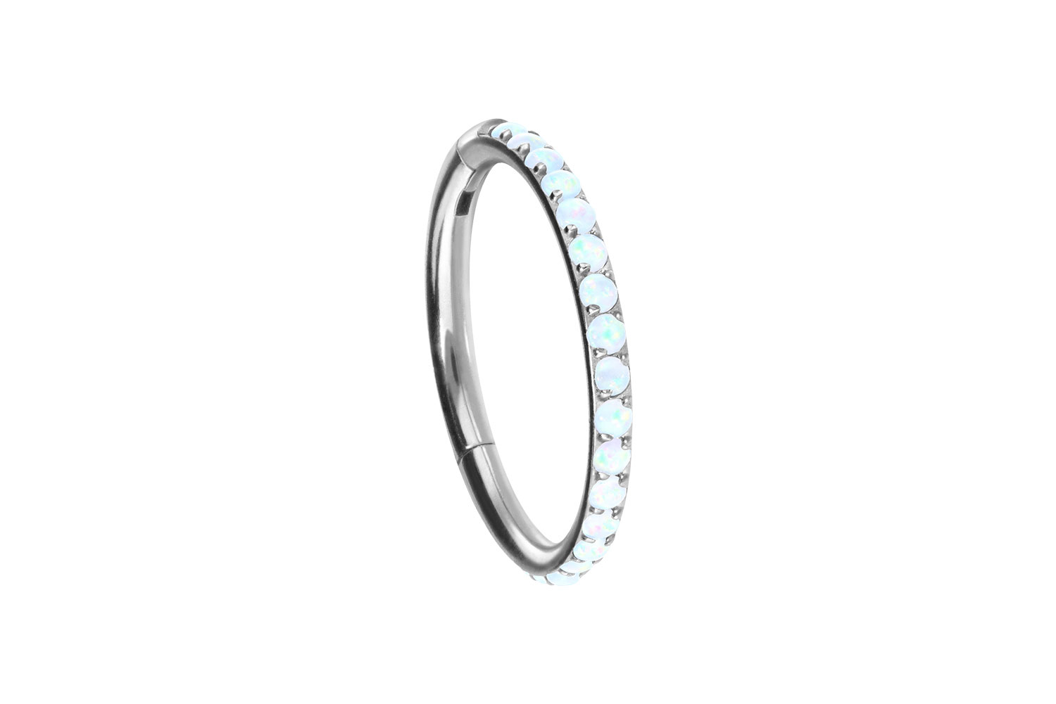 Titan Segmentring Clicker Piercing SYNTHETISCHE OPALE